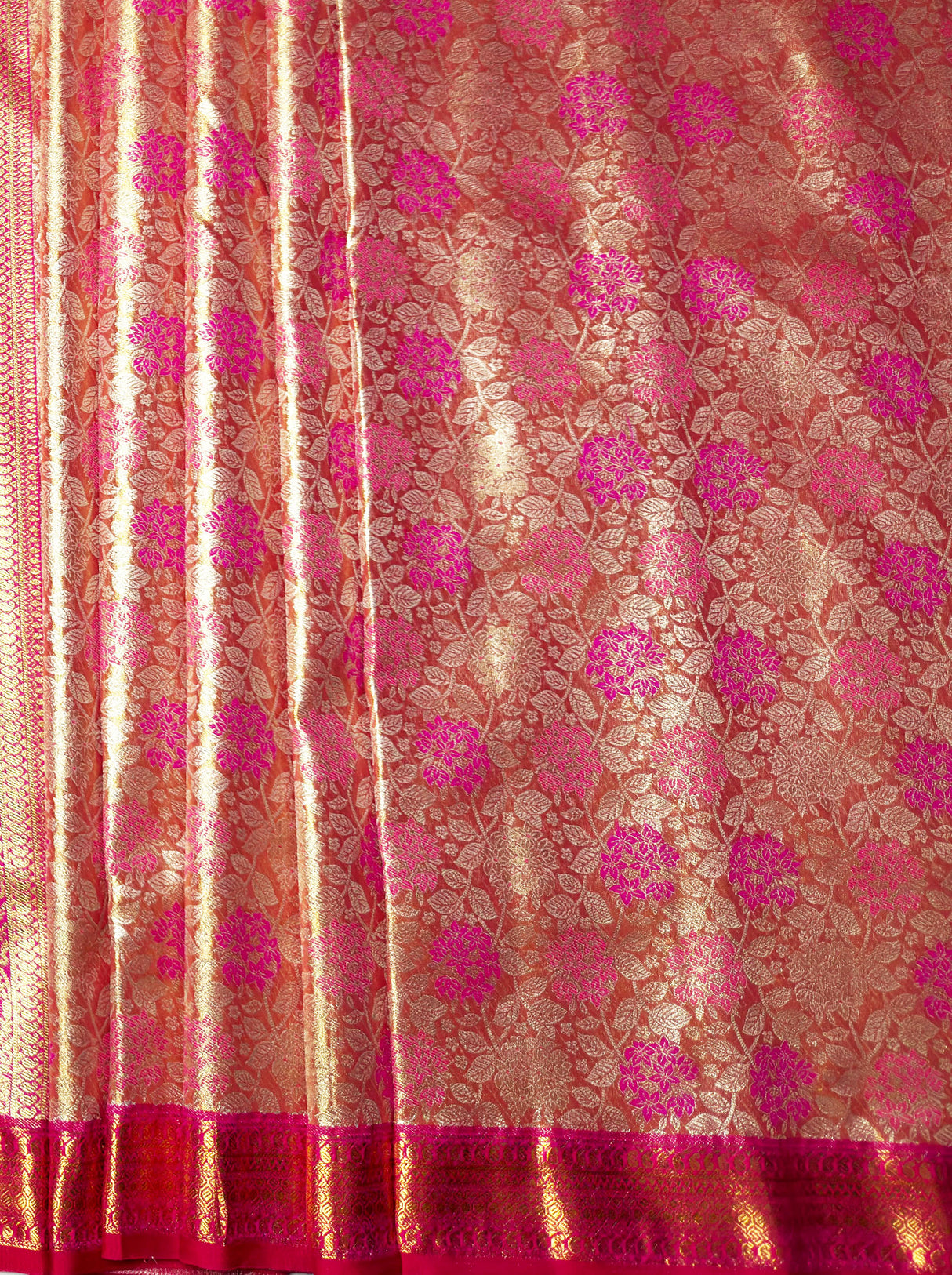 MIMOSA Women's Woven Design Kanjivaram Style Tissue Art Silk Saree with Blouse Piece - Gajjari ( SA00002922GJFREE )