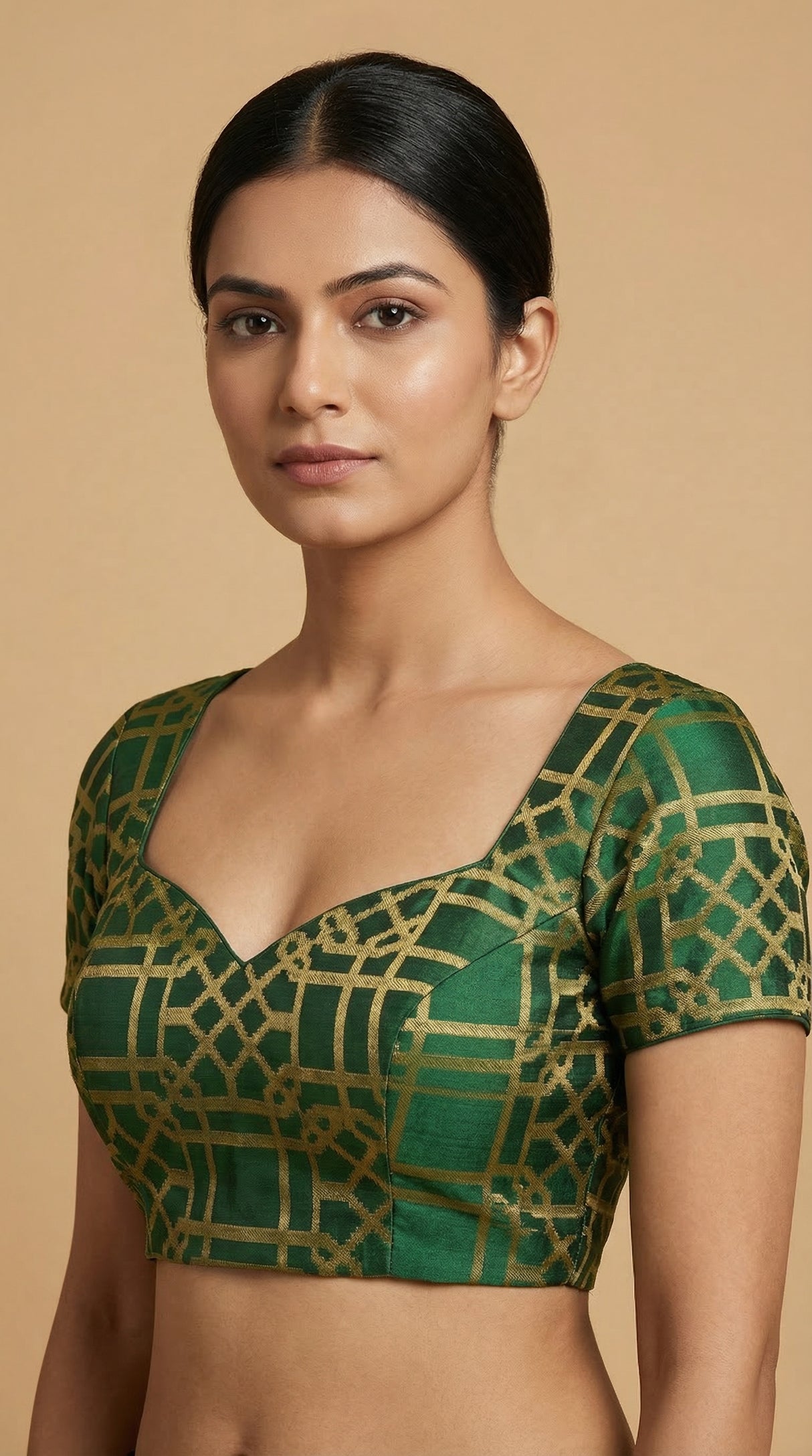 MIMOSA Women's Woven Design Banarasi Style Art Silk Saree with Blouse Piece - Green ( SA00003121GRNFREE )