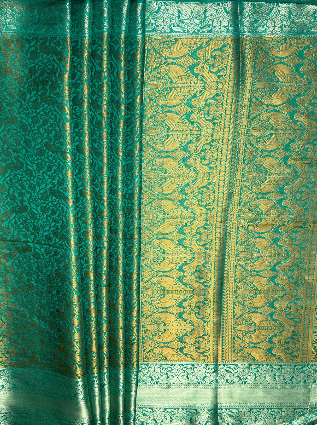 MIMOSA Women's Woven Design Banarasi Style Art Silk Saree with Blouse Piece - Saffire ( SA00003132SFFREE )