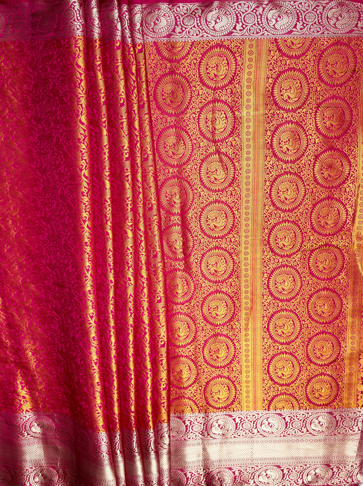 MIMOSA Women's Woven Design Banarasi Style Art Silk Saree with Blouse Piece - Mejanta ( SA00003133MJFREE )
