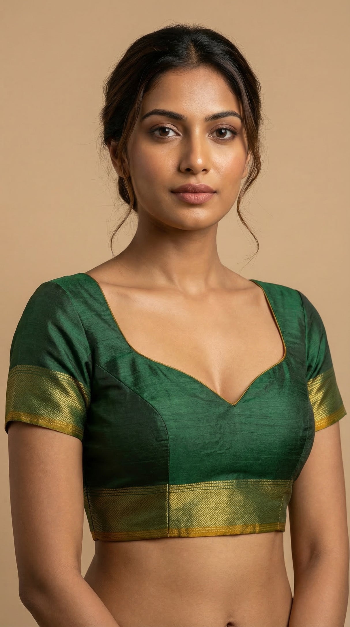 MIMOSA Women's Woven Design Mysore Silk Style Crepe Saree with Blouse Piece - Green ( SA00003135GRNFREE )