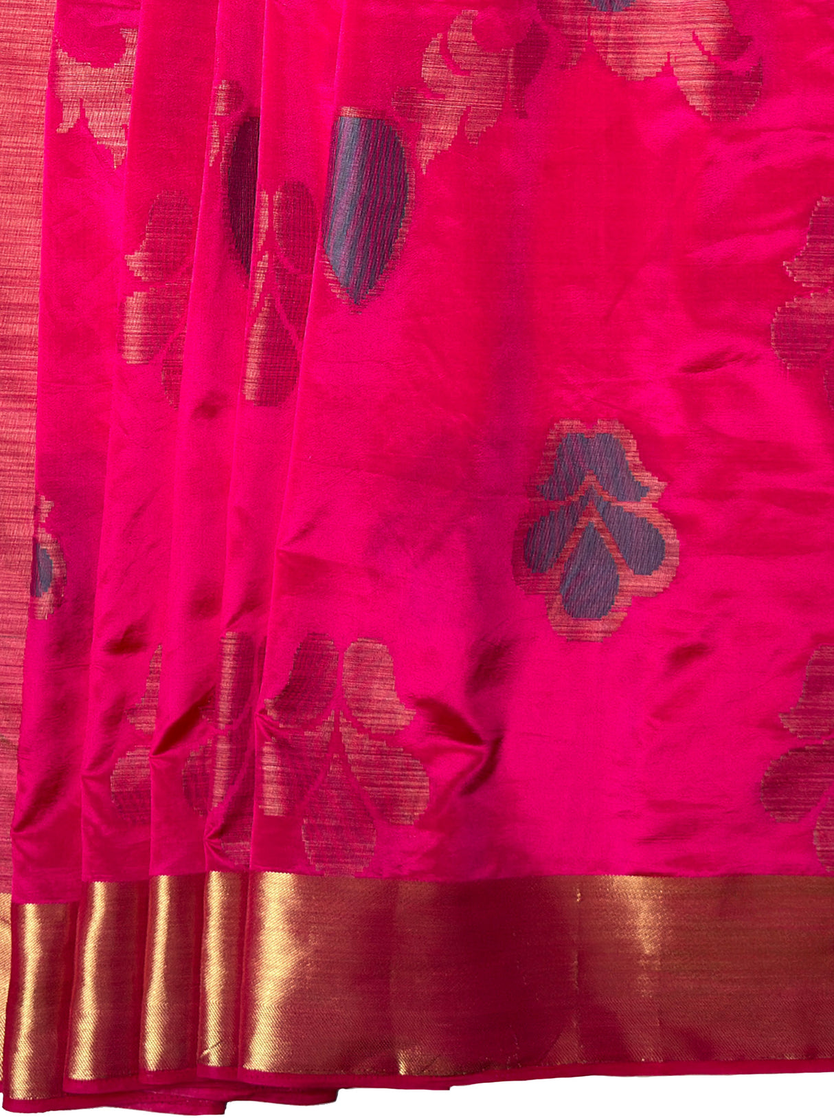 MIMOSA Women's Woven Design Mysore Silk Style Crepe Saree with Blouse Piece - Rani ( SA00003135RNFREE )