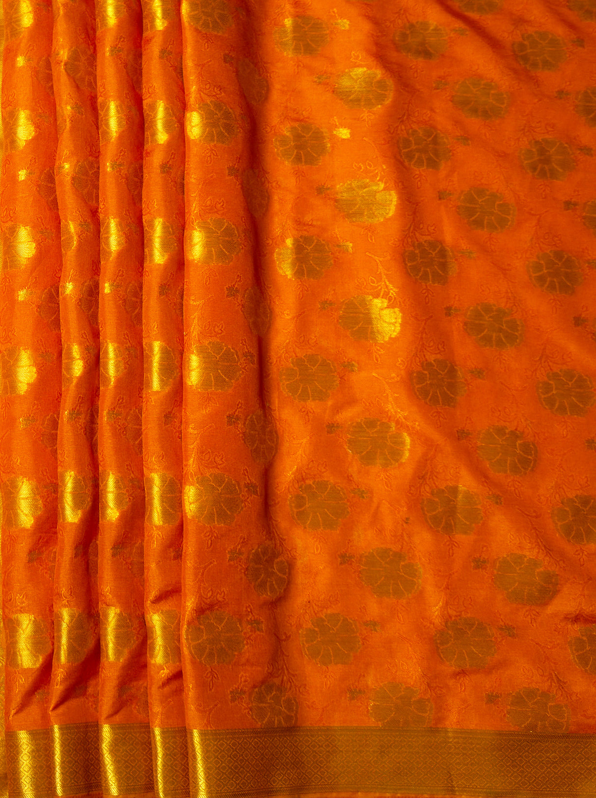MIMOSA Women's Woven Design Kanjivaram Style Art Silk Saree with Blouse Piece - Rust ( SA00003142RSFREE )