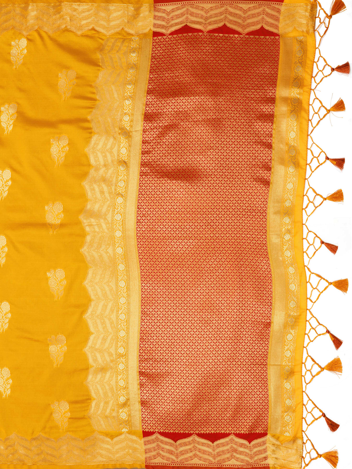 Mimosa Women's Woven Design Banarasi Orgenza Saree With Blouse Piece : SA0000864GD