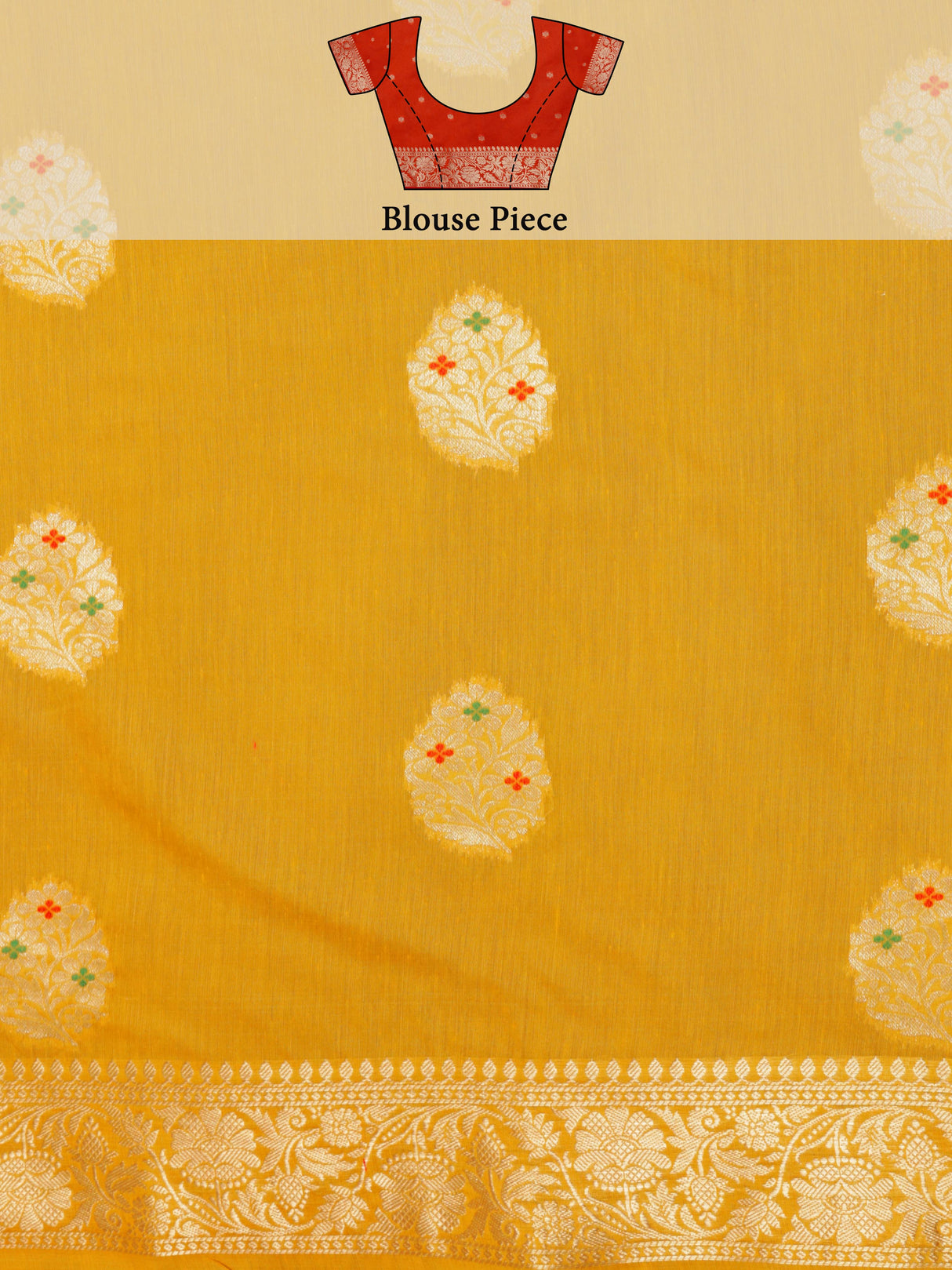 Mimosa Women's Woven Design Bishnupur Art Silk Saree With Blouse Piece : SA0000865YLW