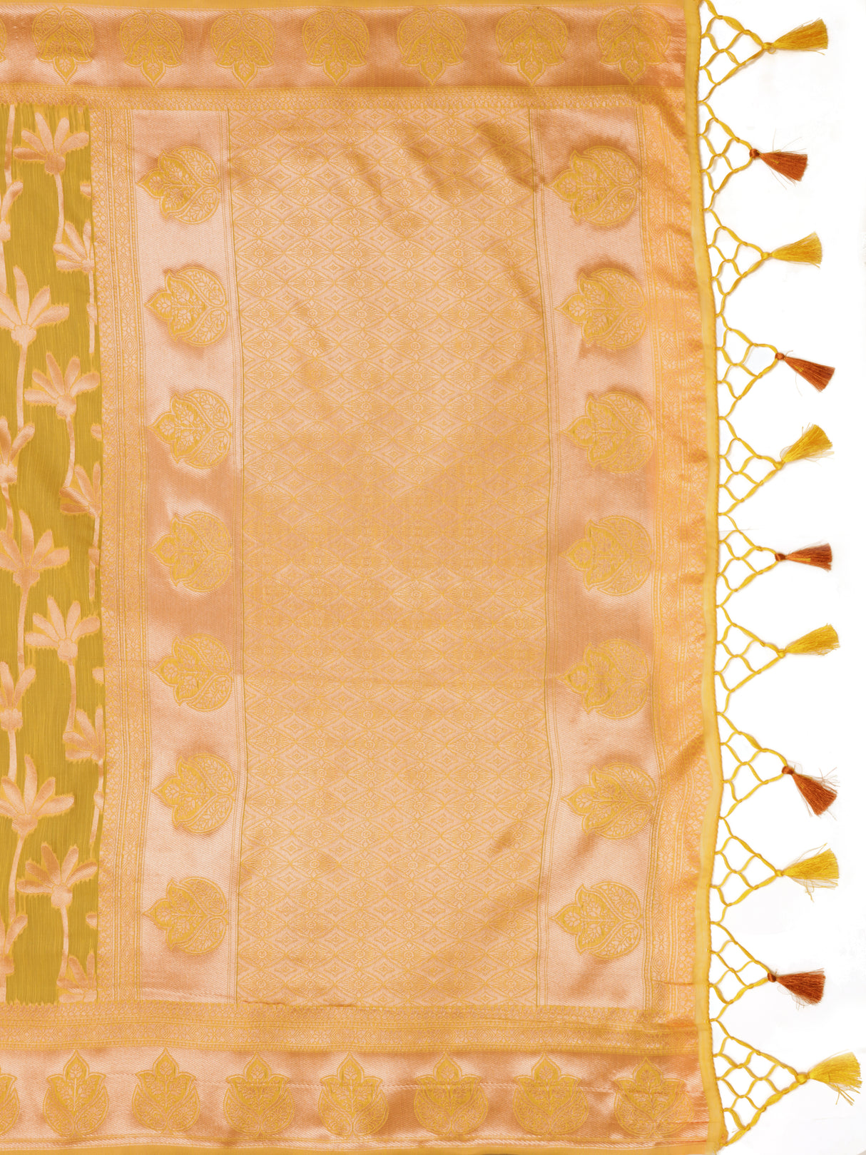 Mimosa Women's Woven Design Banarasi Art Silk Saree With Blouse Piece : SA0000871YLW