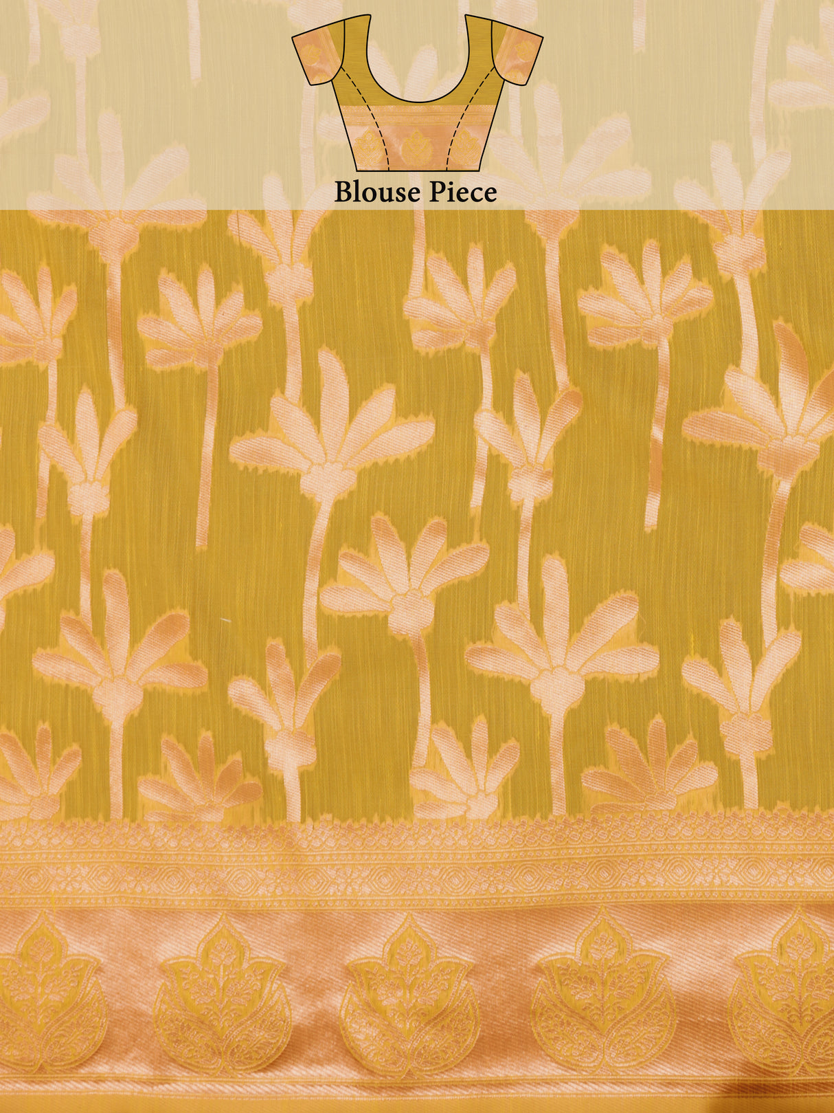 Mimosa Women's Woven Design Banarasi Art Silk Saree With Blouse Piece : SA0000871YLW