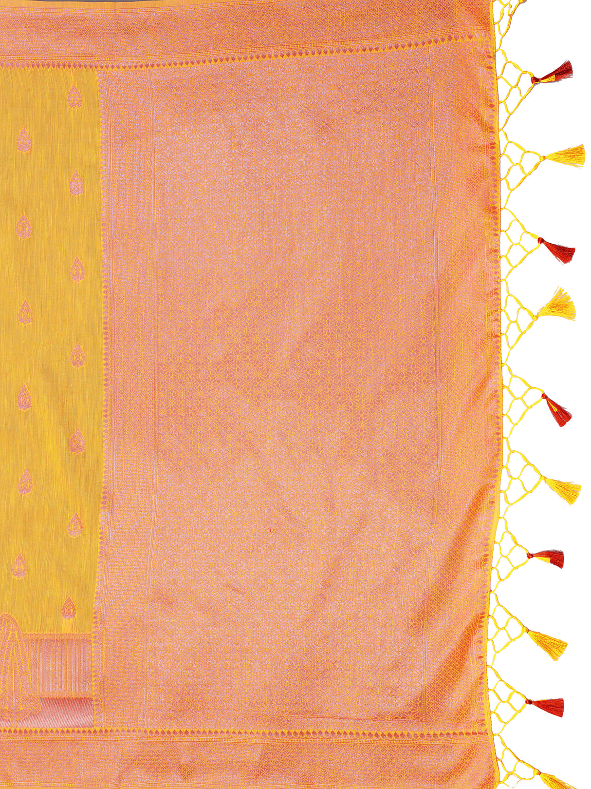 Mimosa Women's Woven Design Banarasi Art Silk Saree With Blouse Piece : SA0000872YLW