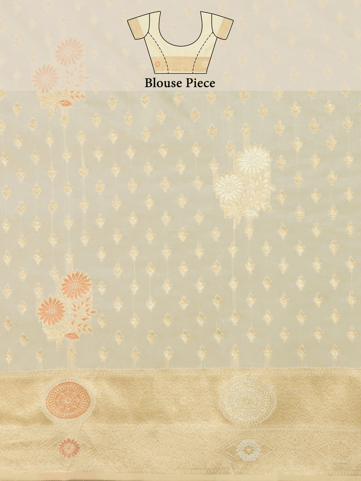 Mimosa Women's Woven Design Kanjivaram Art Silk Saree With Blouse Piece : SA0000888GYFREE