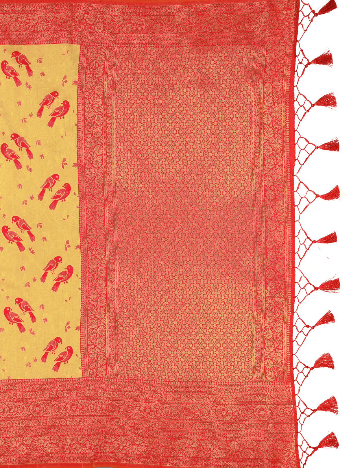 Mimosa Women's Woven Design Kanjivaram Art Silk Saree With Blouse Piece : SA0000899GD