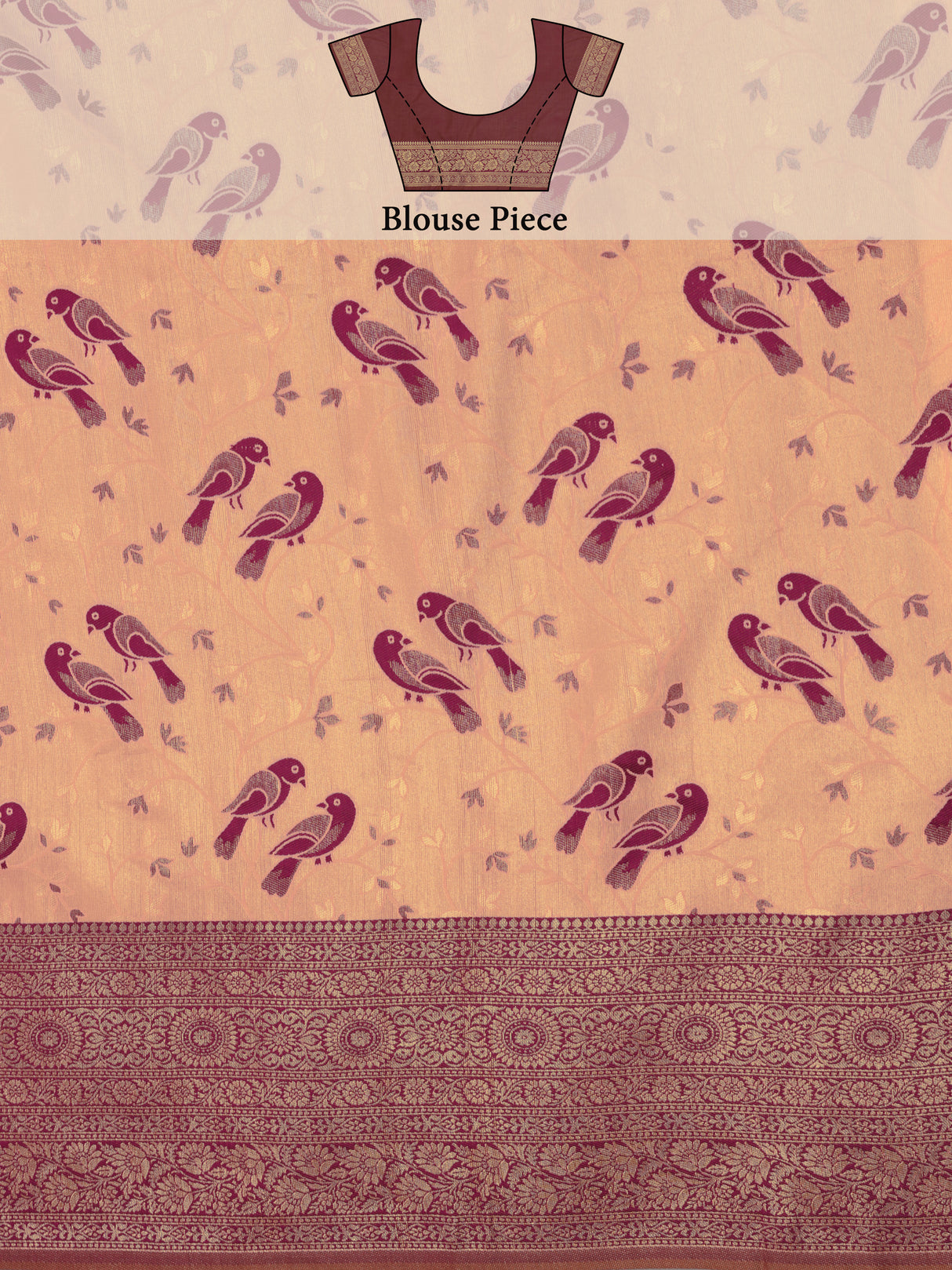 Mimosa Women's Woven Design Kanjivaram Art Silk Saree With Blouse Piece : SA0000899PNK