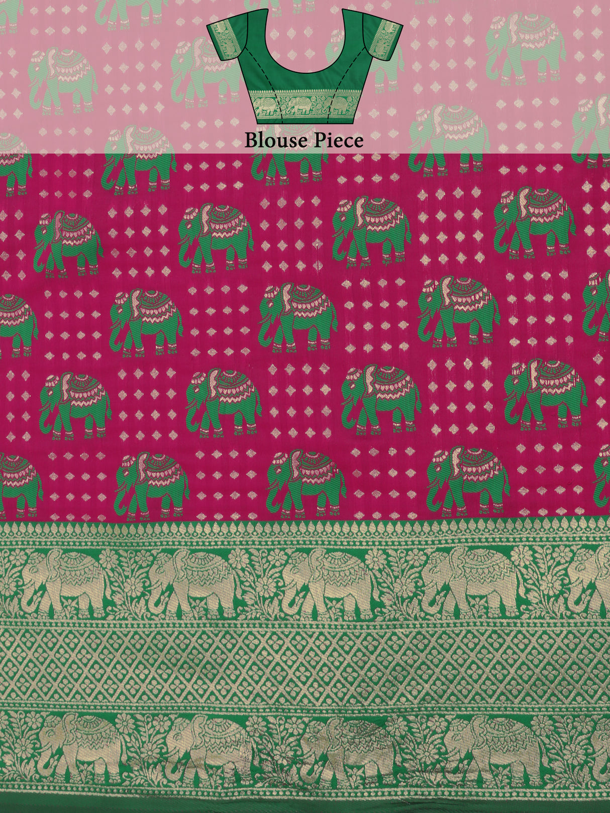 Mimosa Women's Woven Design Kanjivaram Art Silk Saree With Blouse Piece : SA0000901RN