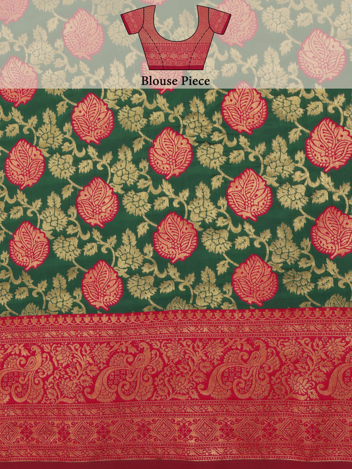 Mimosa Women's Woven Design Kanjivaram Art Silk Saree With Blouse Piece : SA0000903BG