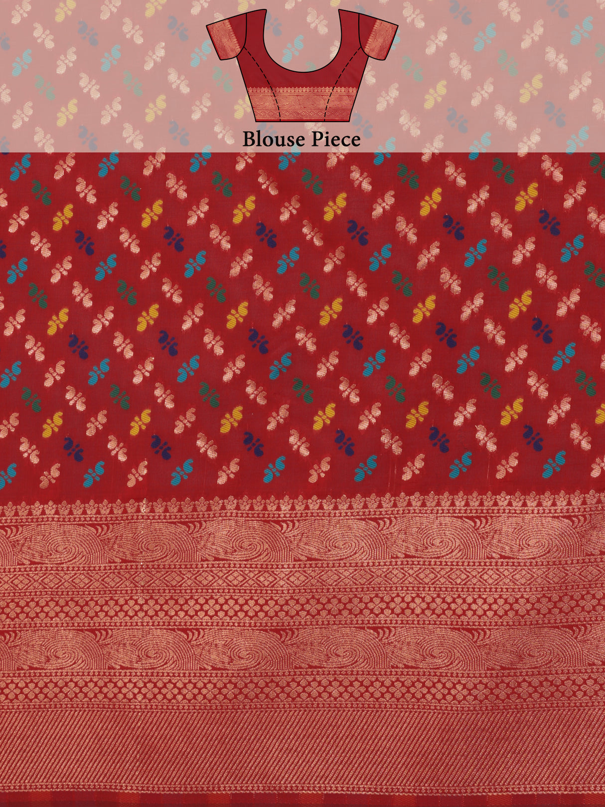 Mimosa Women's Woven Design Kanjivaram Art Silk Saree With Blouse Piece : SA0000908MR