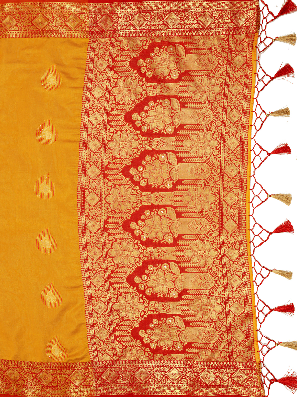 Mimosa Women's Woven Design Kanjivaram Art Silk Saree With Blouse Piece : SA0000944GD