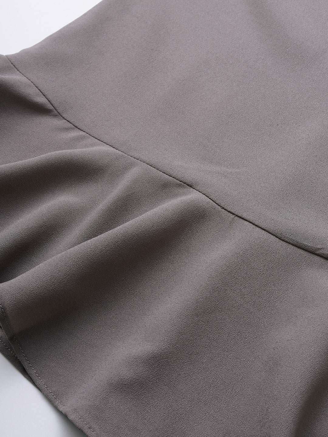 Mimosa Women Grey Solid A-Line Top With Tie-Ups