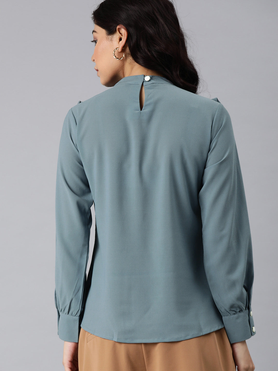 Mimosa women Blue Solid Top