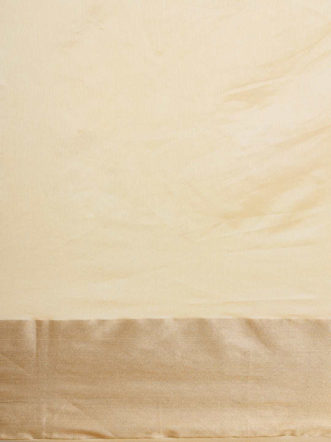 Mimosa Womens Art Silk Saree Kasavu Cream Color