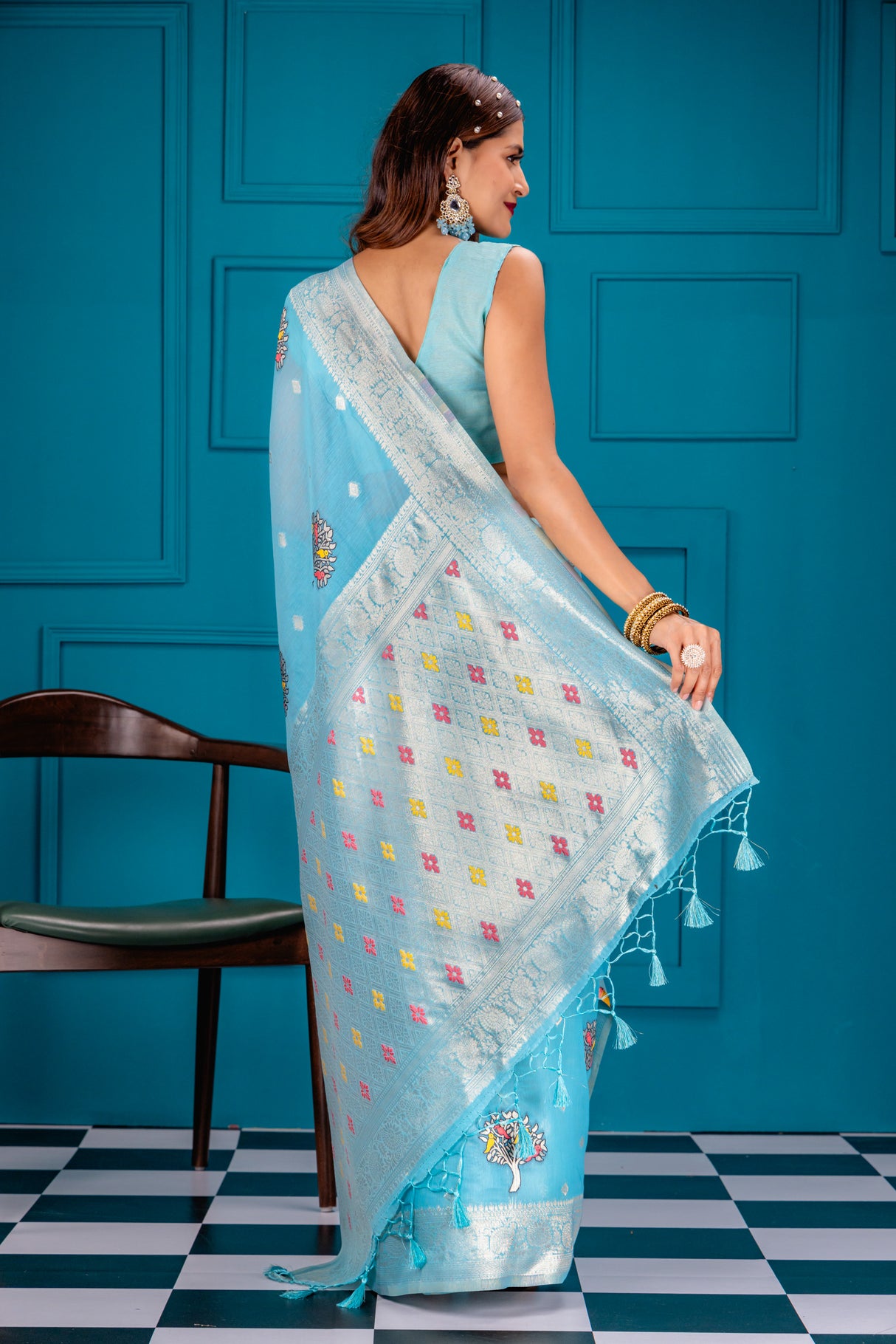 Mimosa Women's Woven Design Banarasi Style Art Silk Saree With Blouse Piece : SA00001740SFFREE