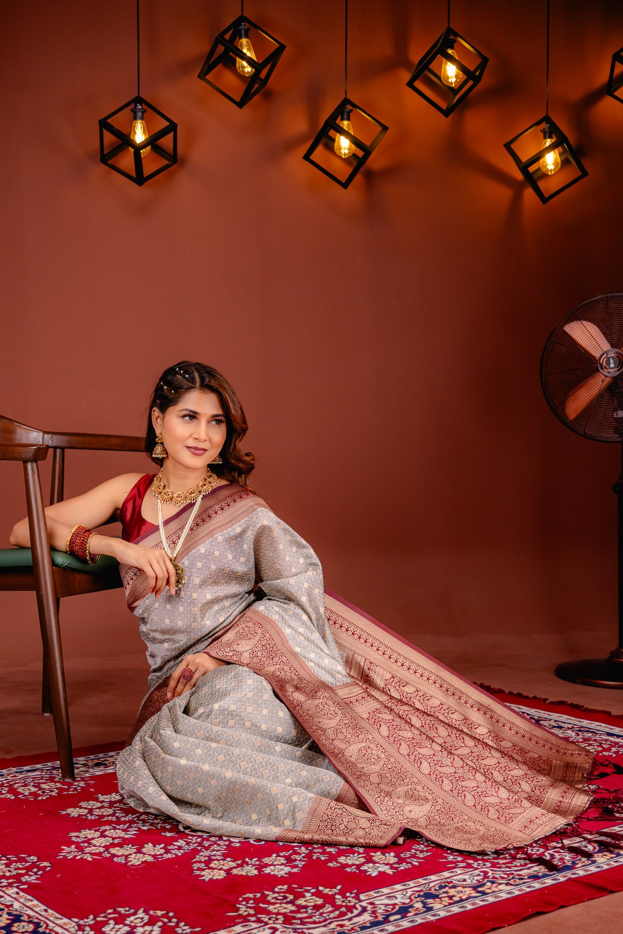 Mimosa Women's Woven Design Kanjivaram Style Art Silk Saree With Blouse Piece : SA00001612BEGFREE