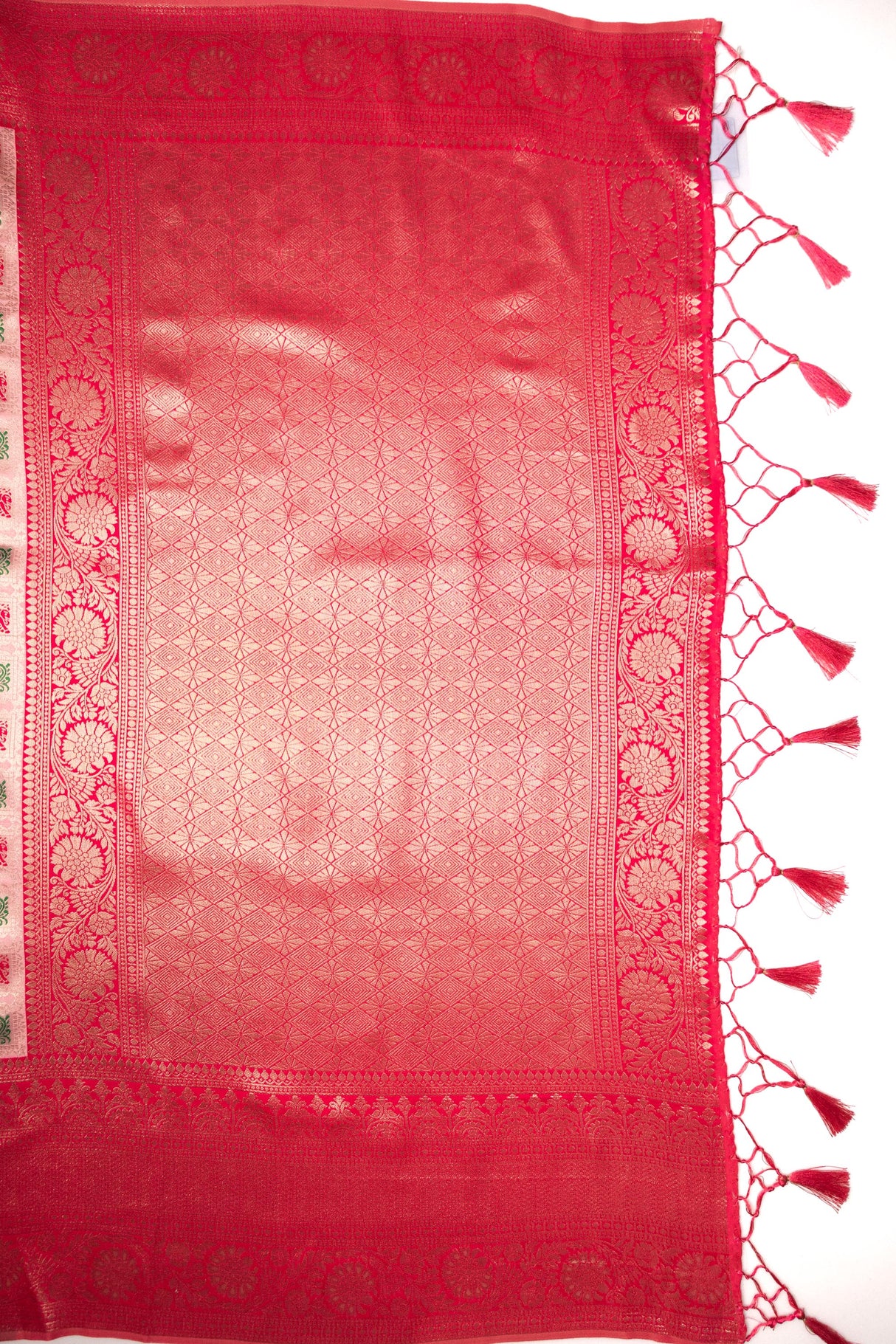 Mimosa Women's Woven Design Kanjivaram Style Art Silk Saree With Blouse Piece : SA00001655PNKFREE