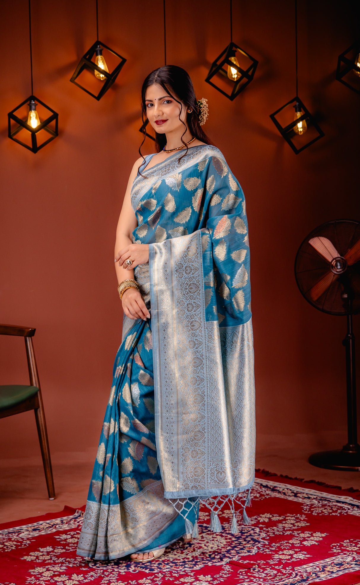 Mimosa Women's Woven Design Kanjivaram Style Art Silk Saree With Blouse Piece : SA00001742SFFREE