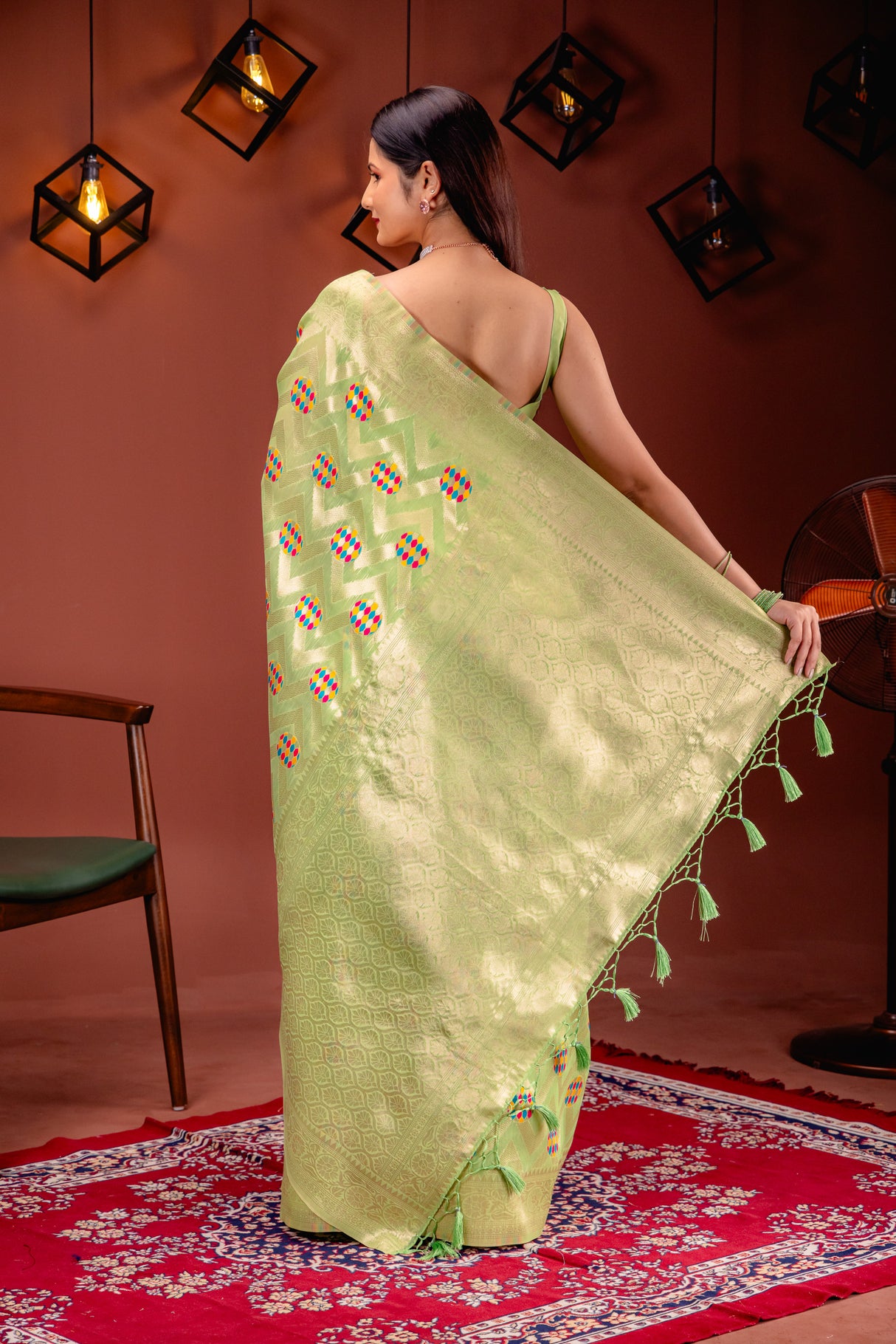 Mimosa Women's Woven Design Banarasi Style Art Silk Saree With Blouse Piece : SA00001584PSFREE