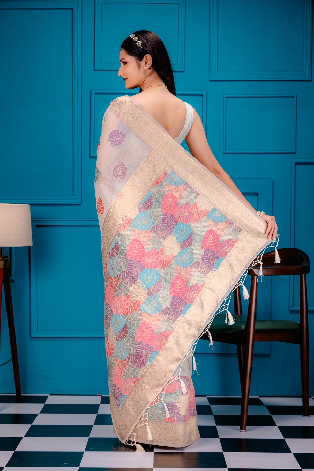 Mimosa Women's Woven Design Banarasi Style Art Silk Saree With Blouse Piece : SA00001787HWFREE