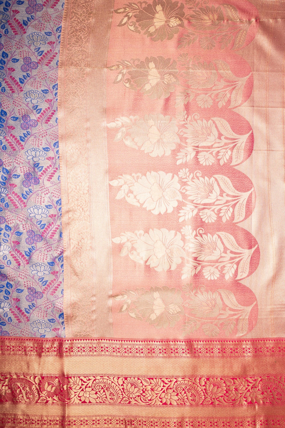 Mimosa Women's Woven Design Kanjivaram Style Art Silk Saree With Blouse Piece : SA00001812RBFREE