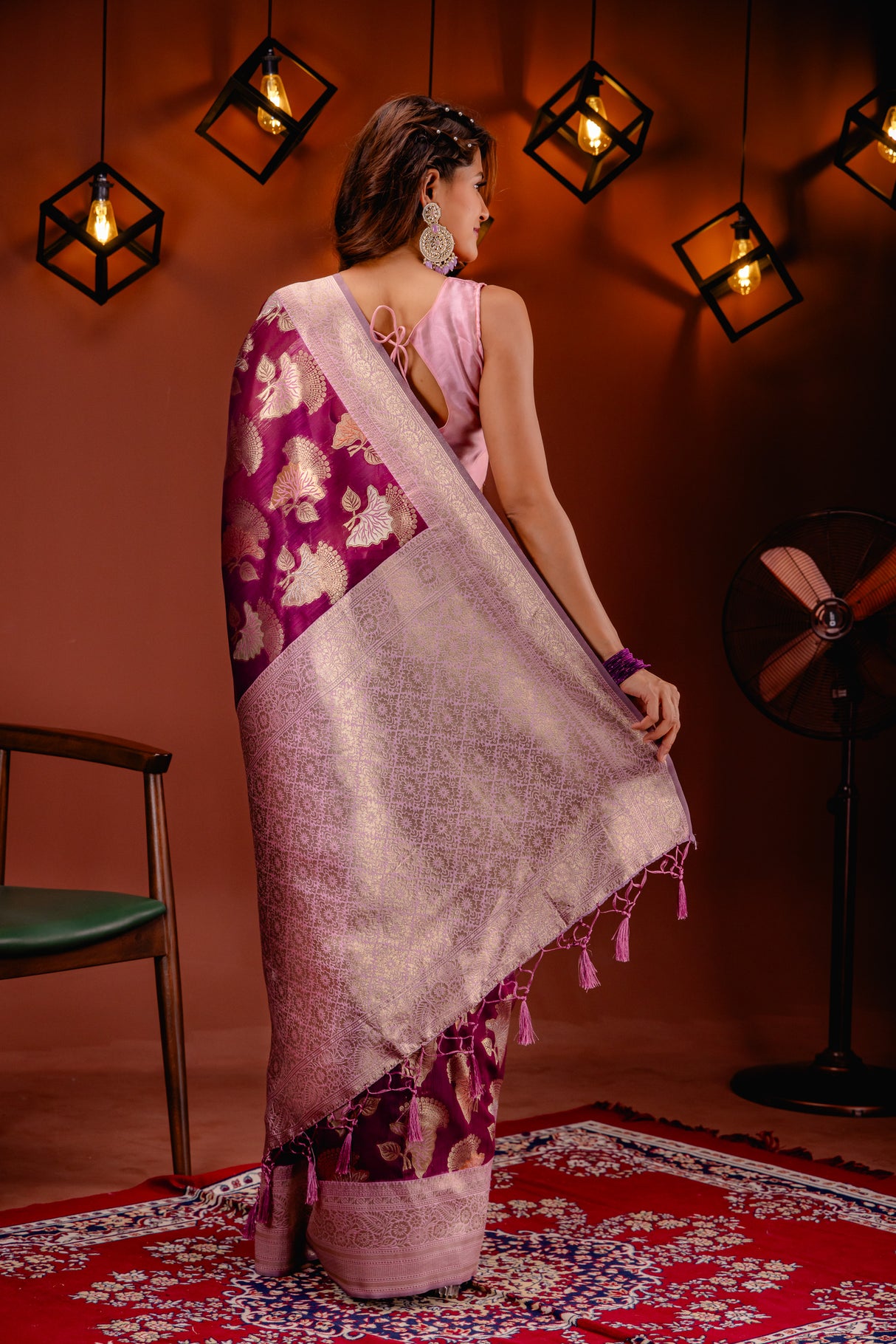 Mimosa Women's Woven Design Kanjivaram Style Art Silk Saree With Blouse Piece : SA00001735WNFREE