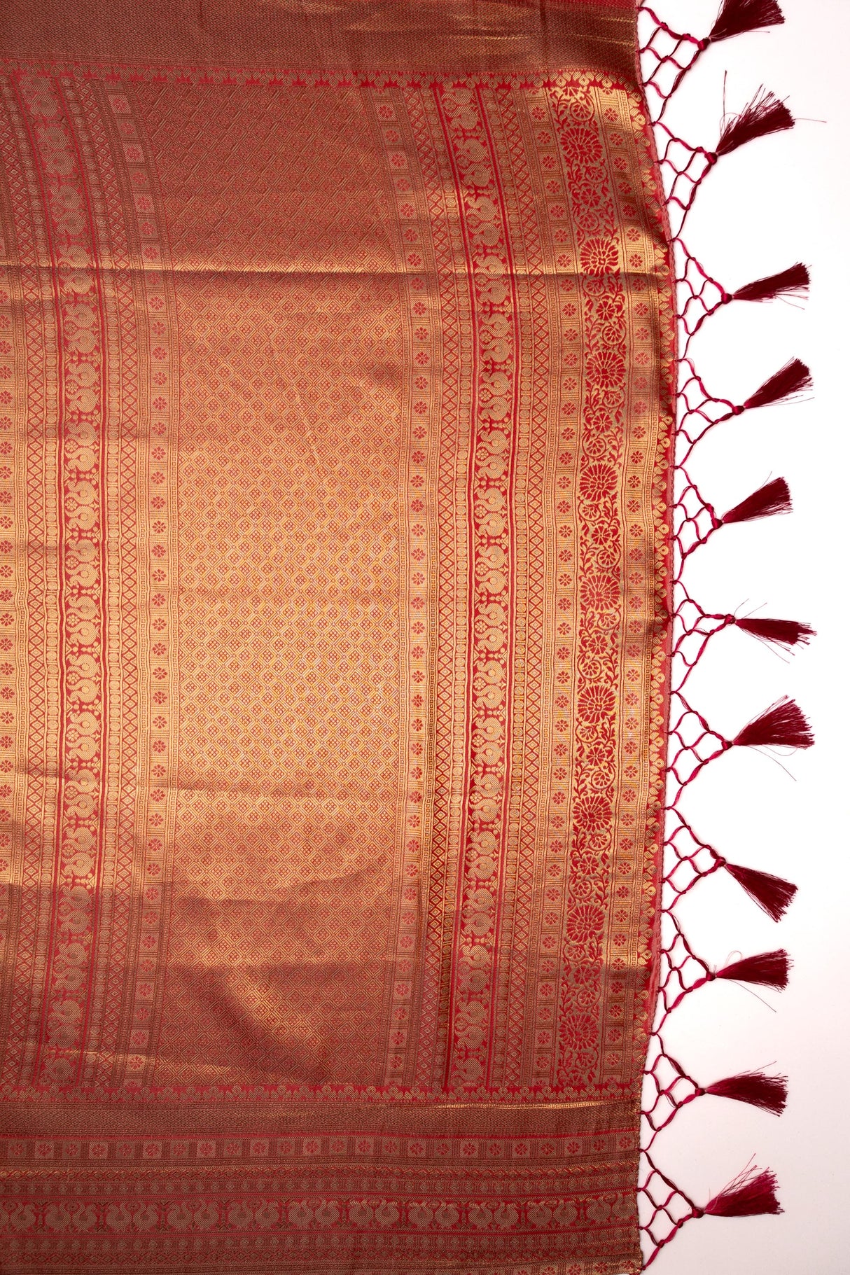 Mimosa Women's Woven Design Kanjivaram Style Art Silk Saree With Blouse Piece : SA00001731HWFREE