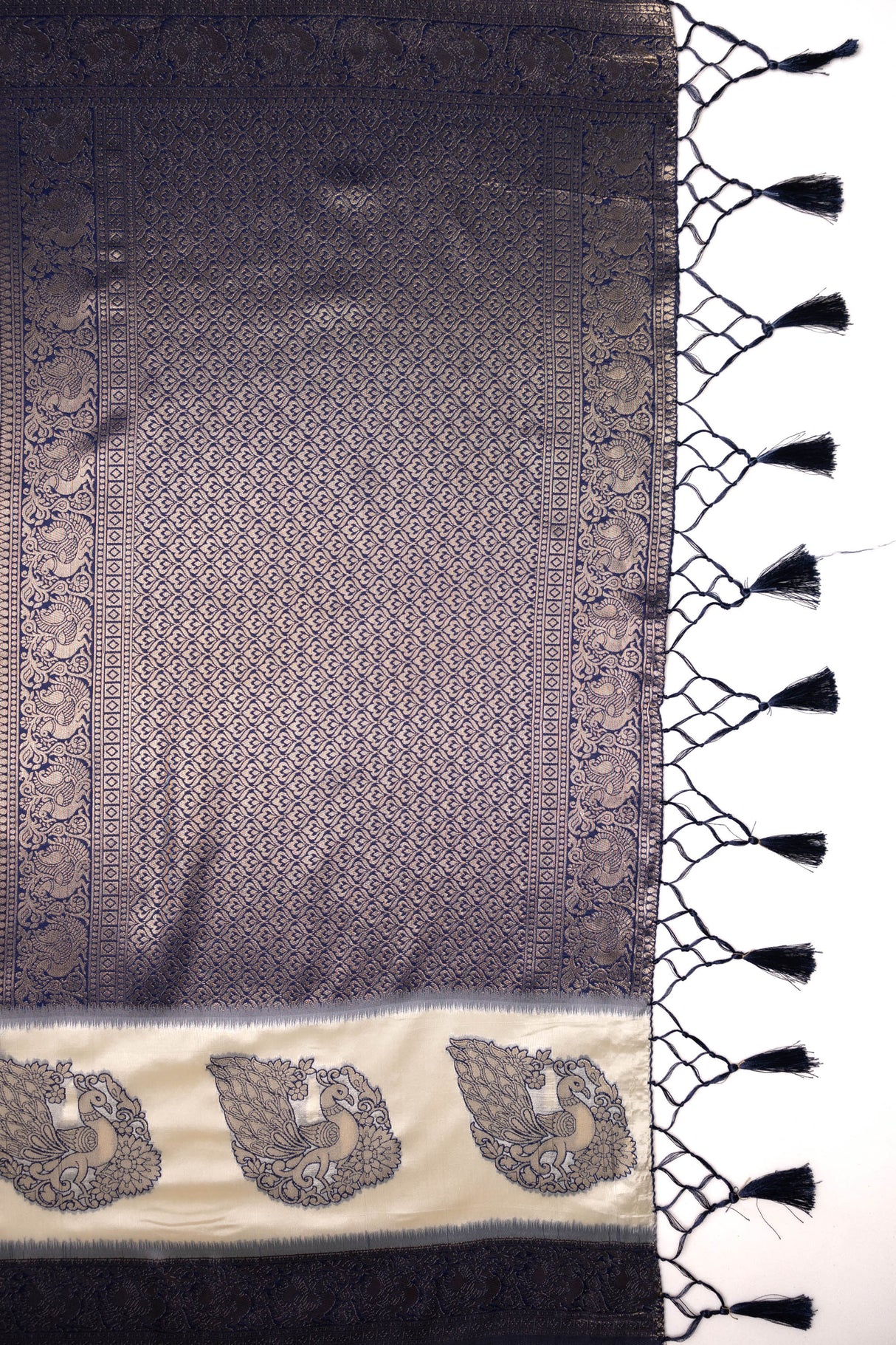 Mimosa Women's Woven Design Kanjivaram Style Art Silk Saree With Blouse Piece : SA00001623NVFREE