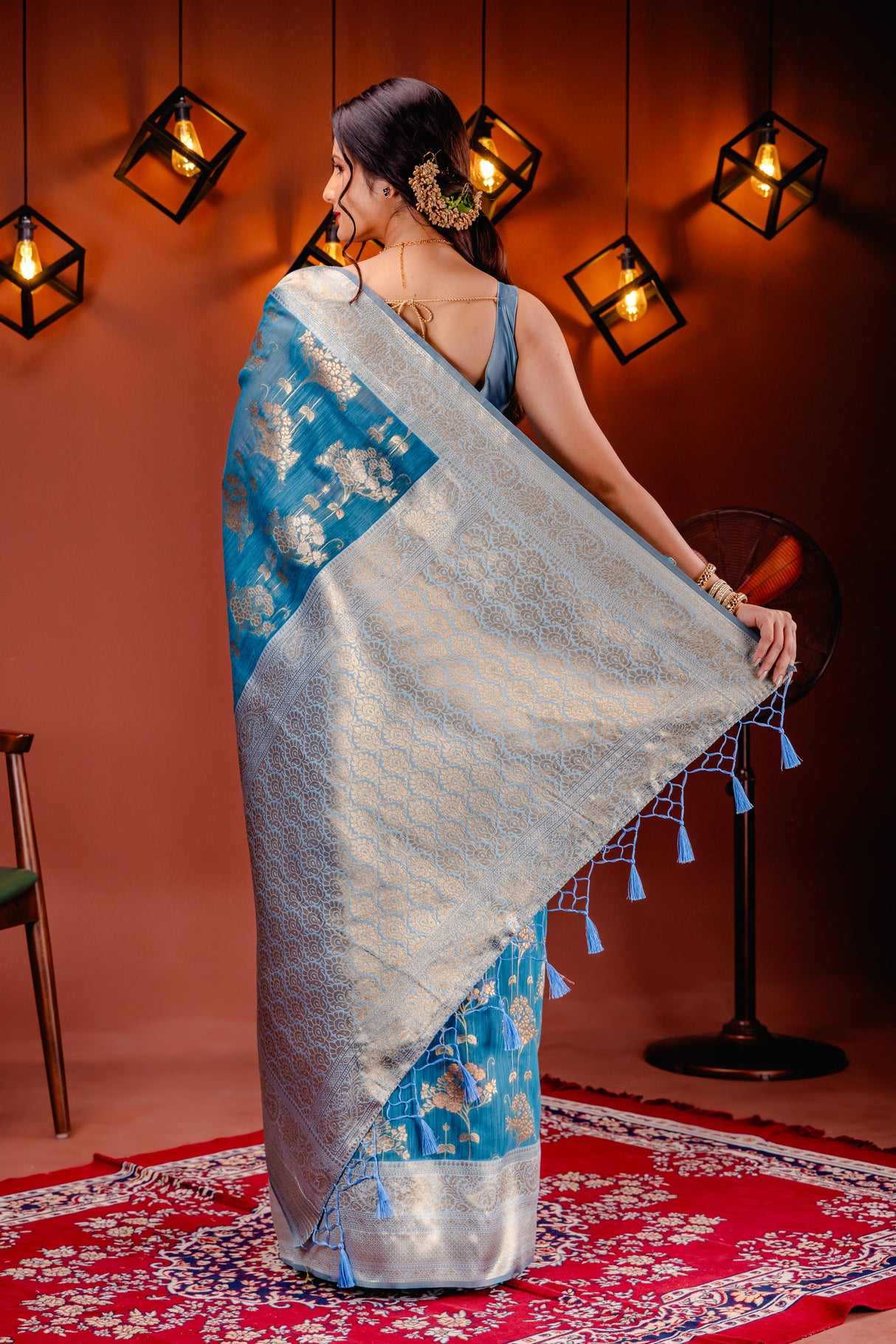 Mimosa Women's Woven Design Kanjivaram Style Art Silk Saree With Blouse Piece : SA00001736SFFREE