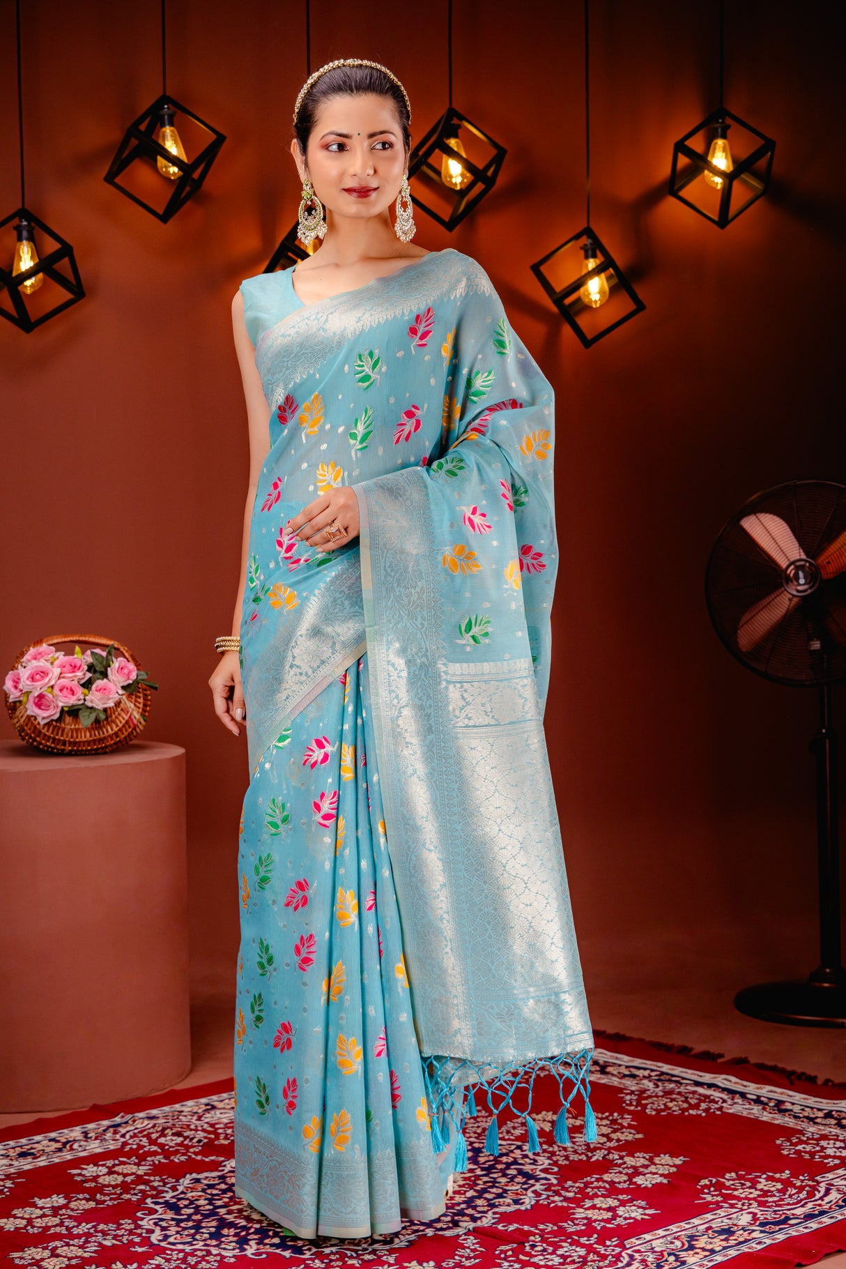 Mimosa Women's Woven Design Banarasi Style Art Silk Saree With Blouse Piece : SA00001603SFFREE