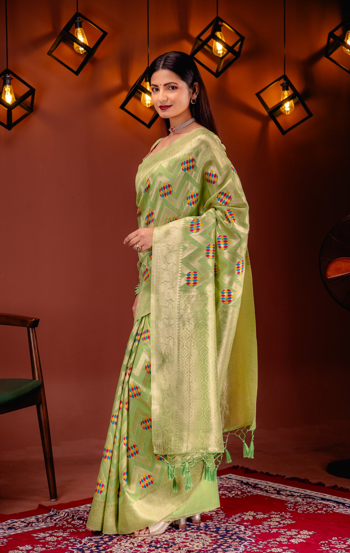 Mimosa Women's Woven Design Banarasi Style Art Silk Saree With Blouse Piece : SA00001584PSFREE