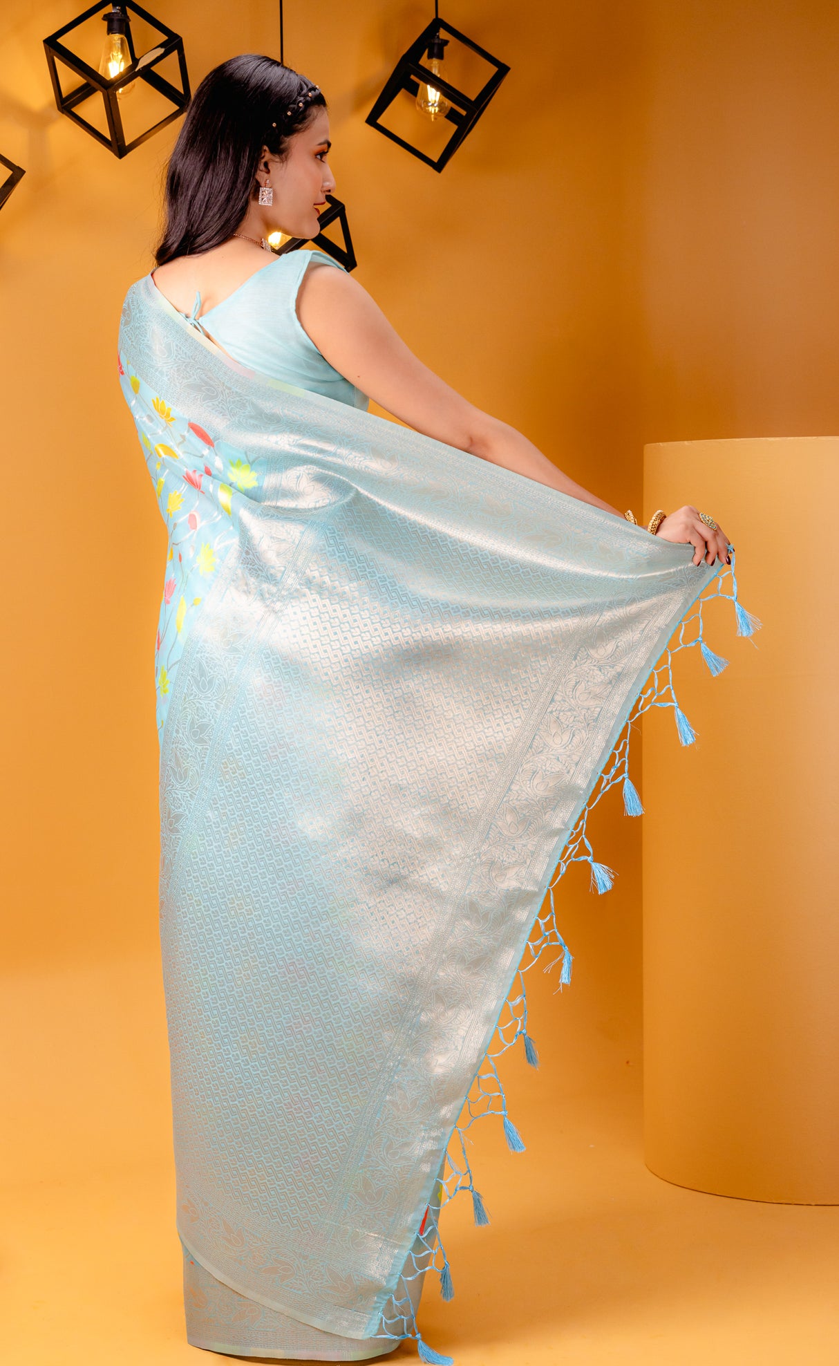 Mimosa Women's Woven Design Banarasi Style Art Silk Saree With Blouse Piece : SA00001602SFFREE