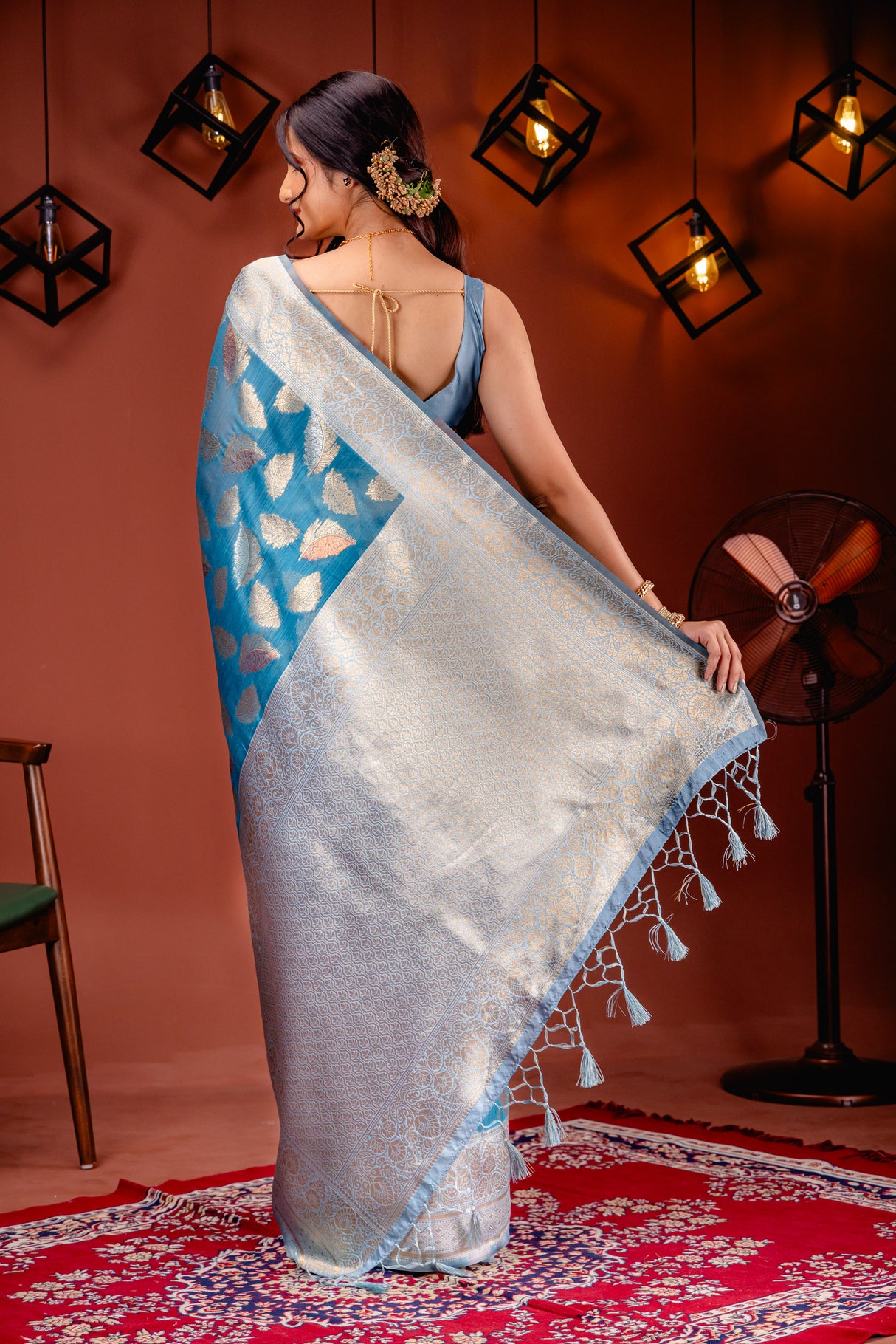 Mimosa Women's Woven Design Kanjivaram Style Art Silk Saree With Blouse Piece : SA00001742SFFREE