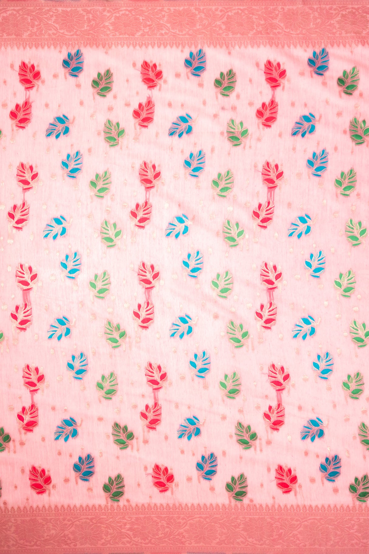 Mimosa Women's Woven Design Banarasi Style Art Silk Saree With Blouse Piece : SA00001603PNKFREE