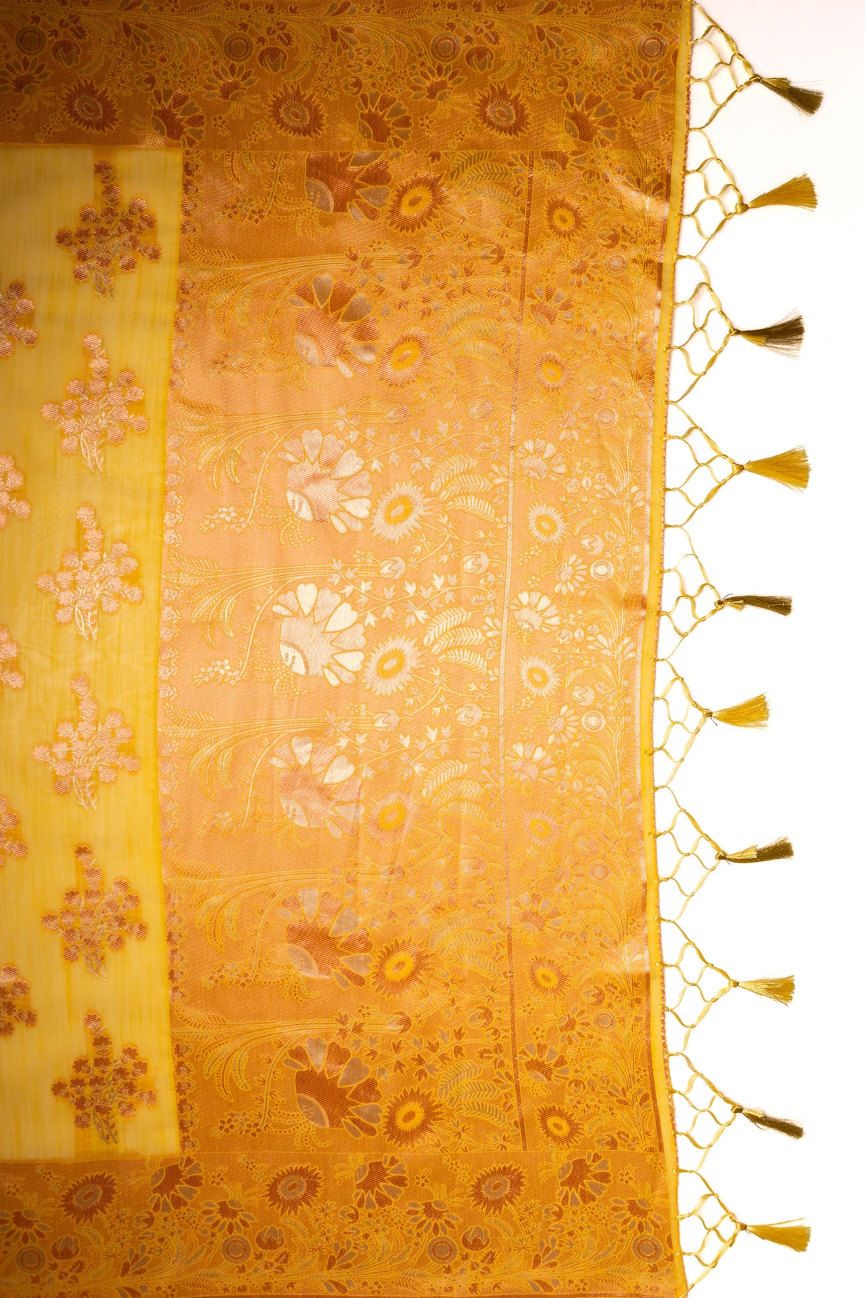 Mimosa Women's Woven Design Banarasi Style Art Silk Saree With Blouse Piece : SA00001806GDFREE