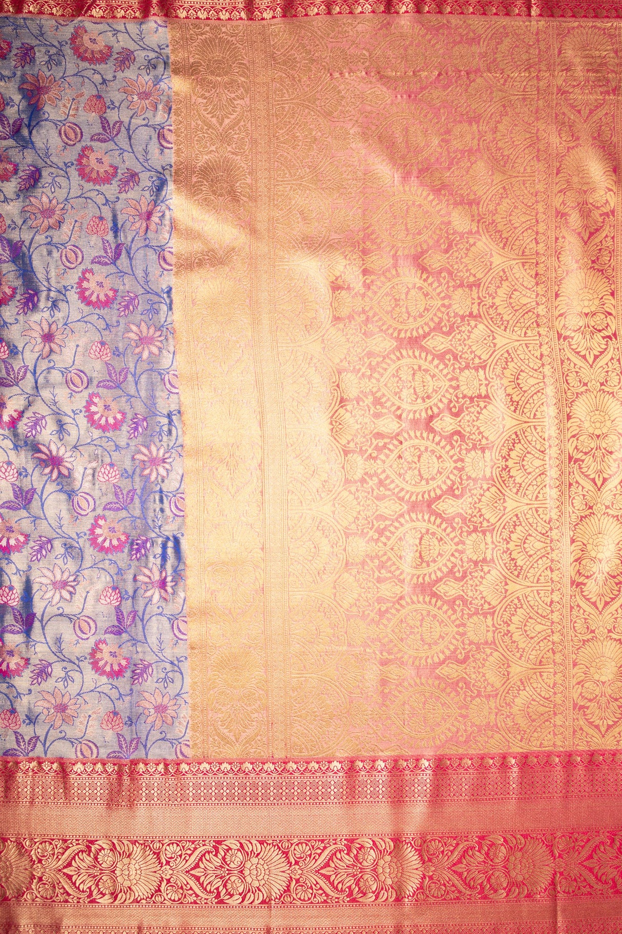 Mimosa Women's Woven Design Kanjivaram Style Art Silk Saree With Blouse Piece : SA00001827RBFREE