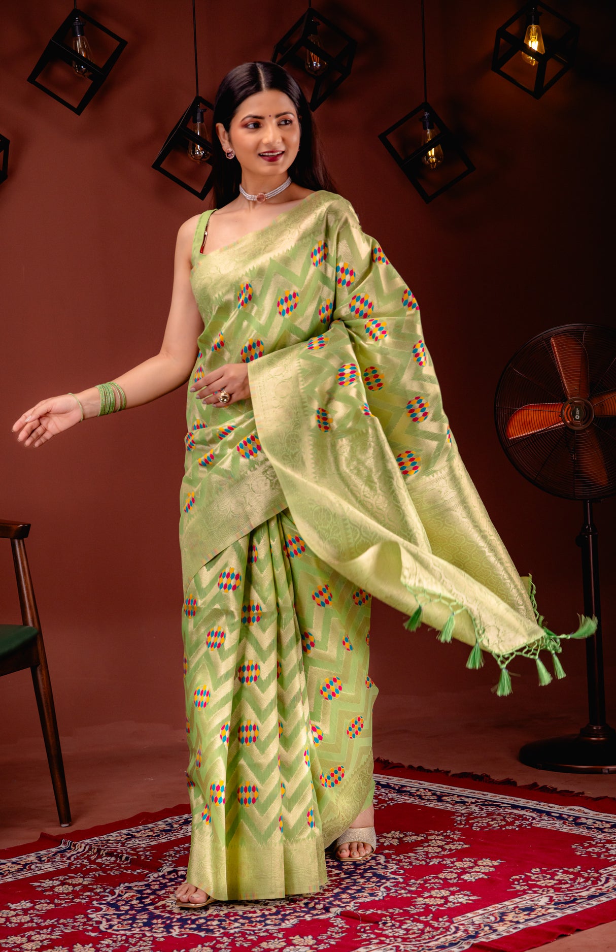 Mimosa Women's Woven Design Banarasi Style Art Silk Saree With Blouse Piece : SA00001584PSFREE