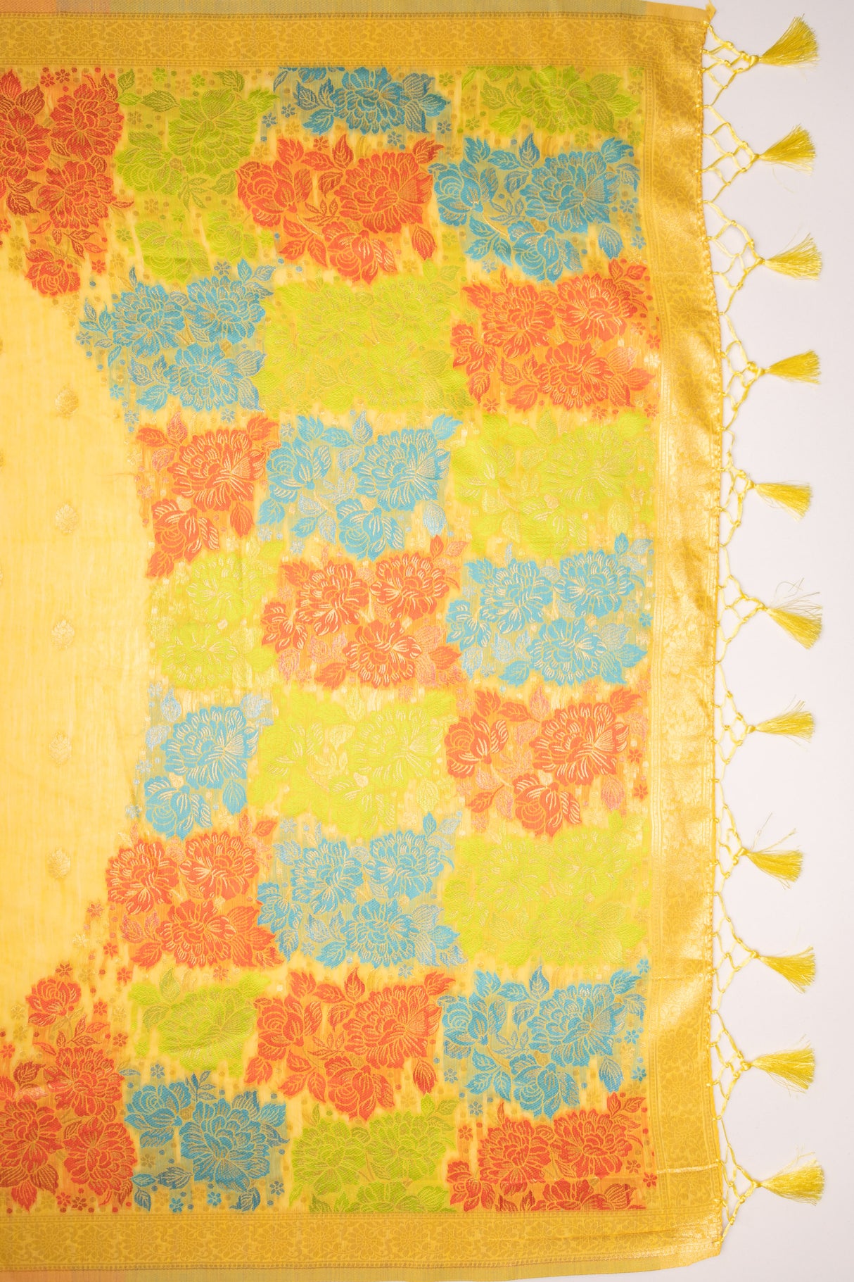 Mimosa Women's Woven Design Banarasi Style Art Silk Saree With Blouse Piece : SA00001730GDFREE