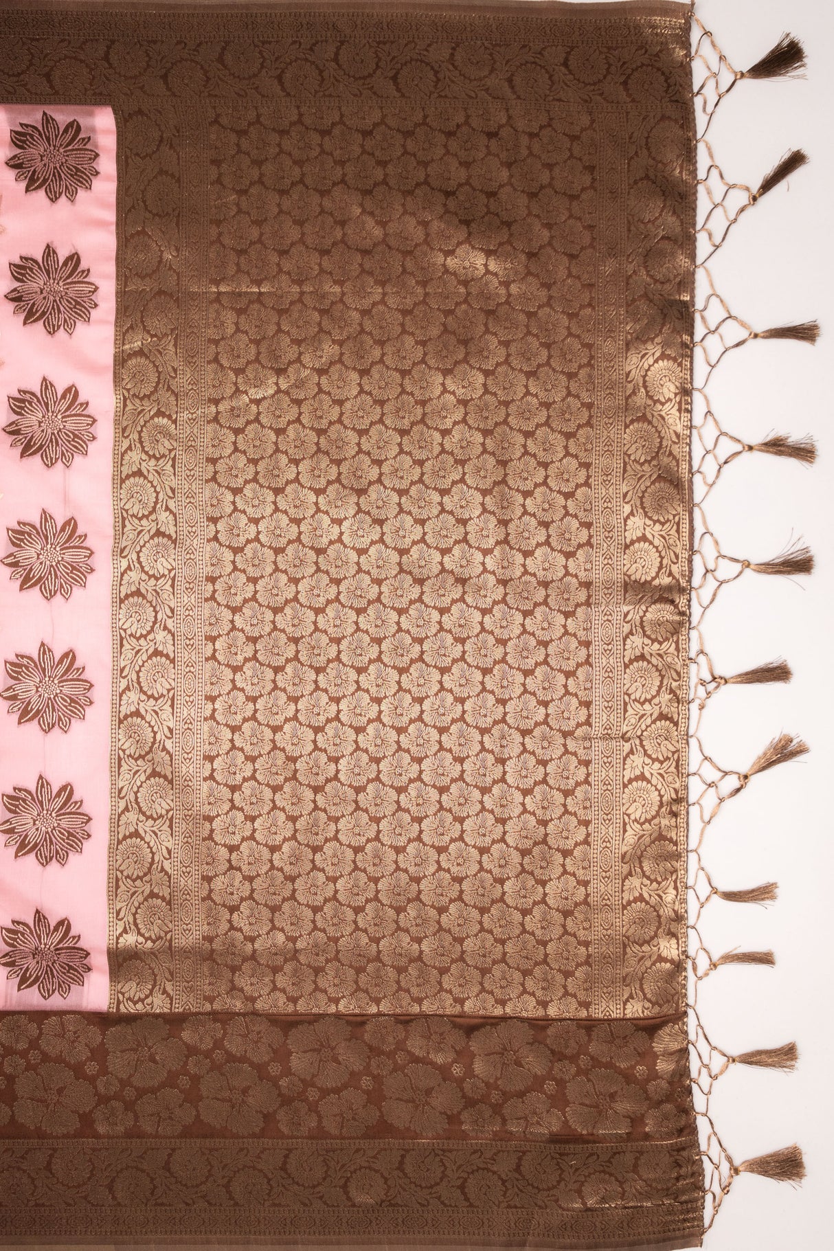 Mimosa Women's Woven Design Banarasi Style Art Silk Saree With Blouse Piece : SA00001590PNKFREE