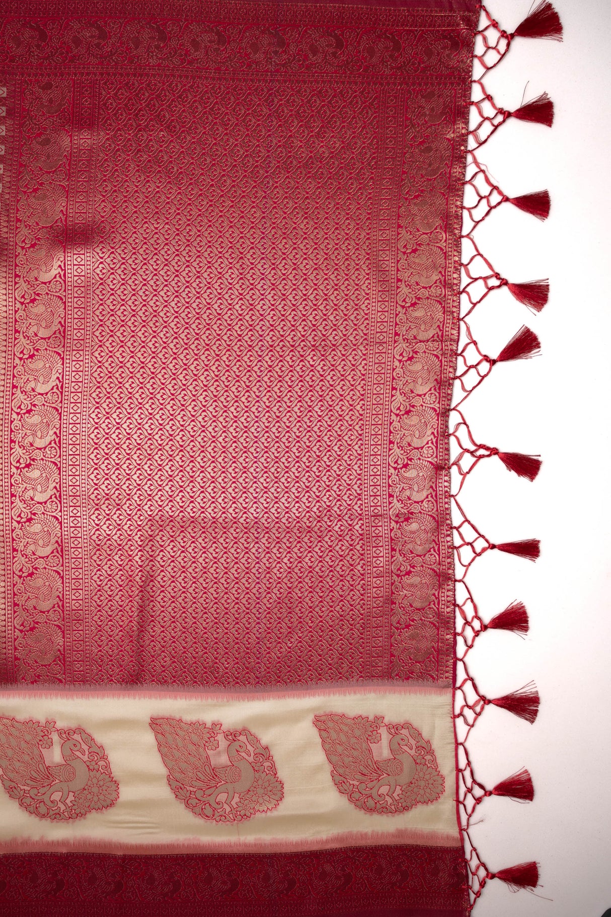 Mimosa Women's Woven Design Kanjivaram Style Art Silk Saree With Blouse Piece : SA00001623RNFREE