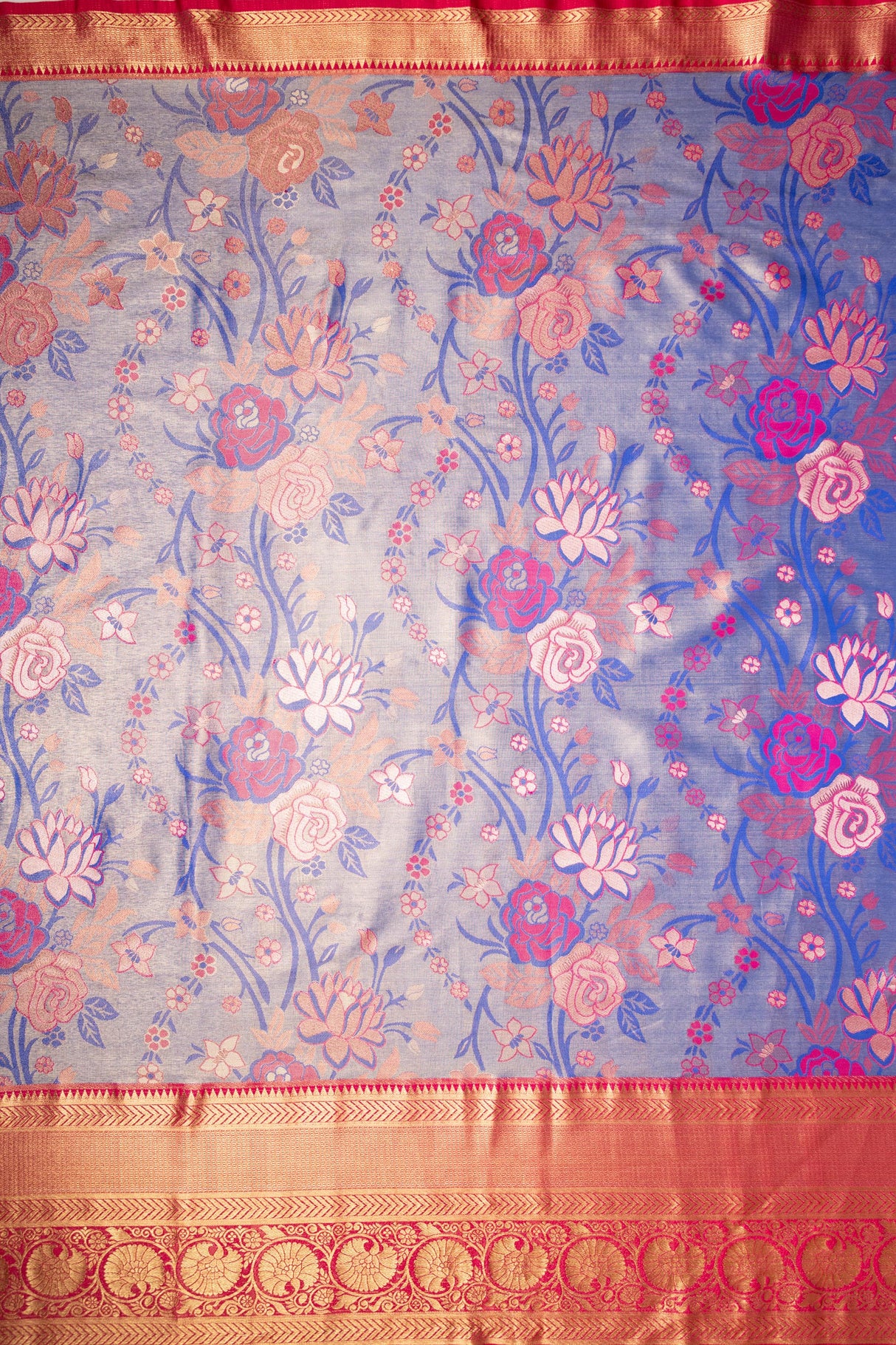 Mimosa Women's Woven Design Kanjivaram Style Art Silk Saree With Blouse Piece : SA00001820RBFREE