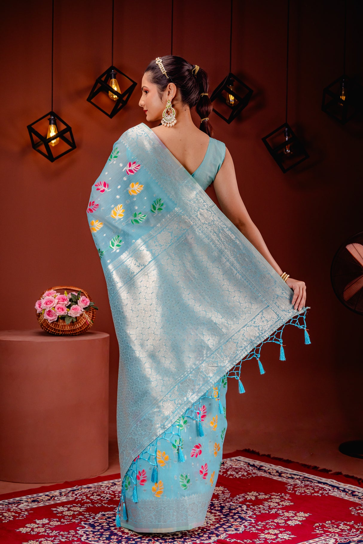 Mimosa Women's Woven Design Banarasi Style Art Silk Saree With Blouse Piece : SA00001603SFFREE