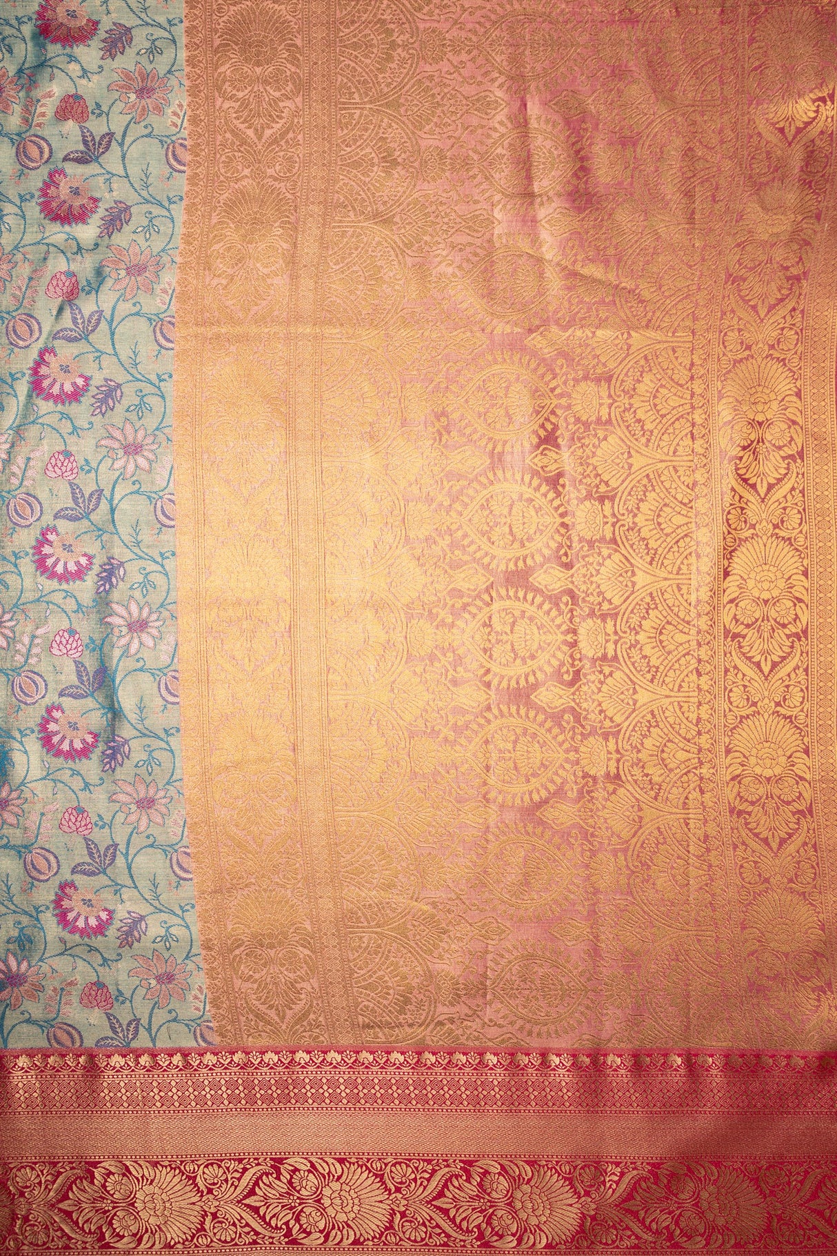 Mimosa Women's Woven Design Kanjivaram Style Art Silk Saree With Blouse Piece : SA00001827ANFREE