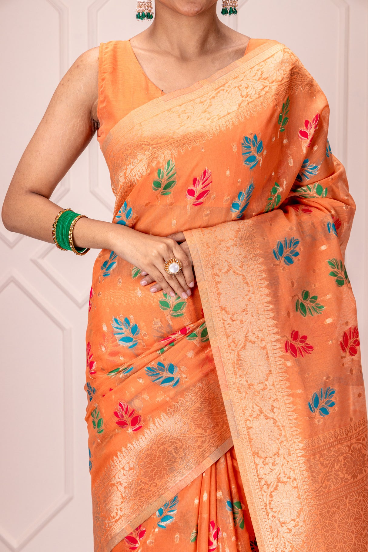Mimosa Women's Woven Design Banarasi Style Art Silk Saree With Blouse Piece : SA00001603PCFREE