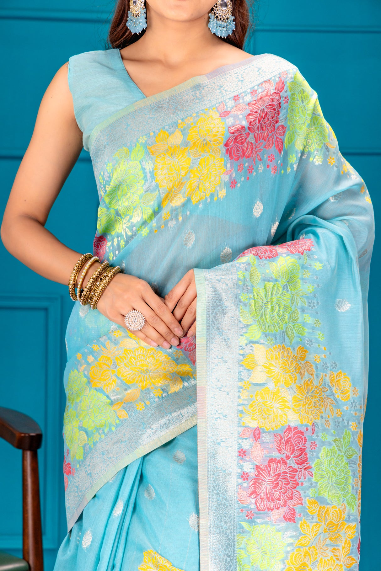 Mimosa Women's Woven Design Banarasi Style Art Silk Saree With Blouse Piece : SA00001730SFFREE