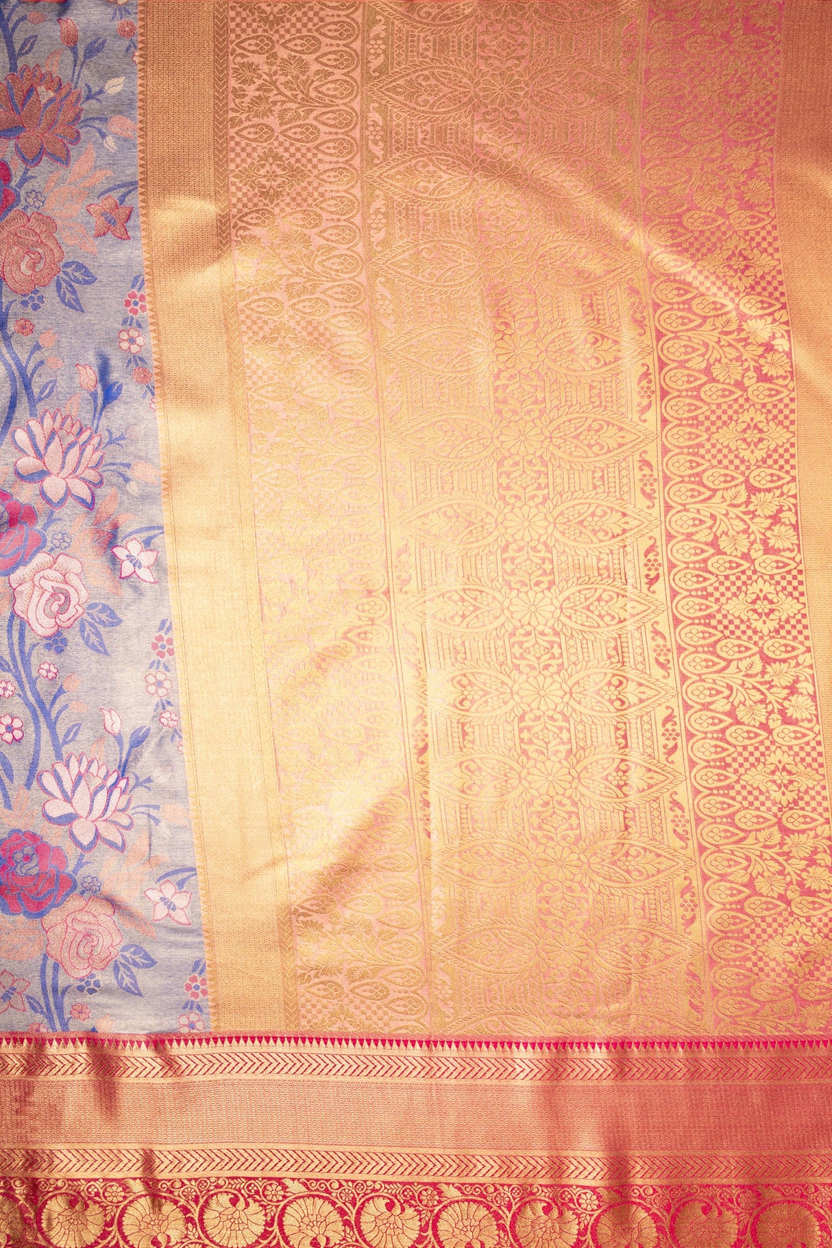 Mimosa Women's Woven Design Kanjivaram Style Art Silk Saree With Blouse Piece : SA00001820RBFREE